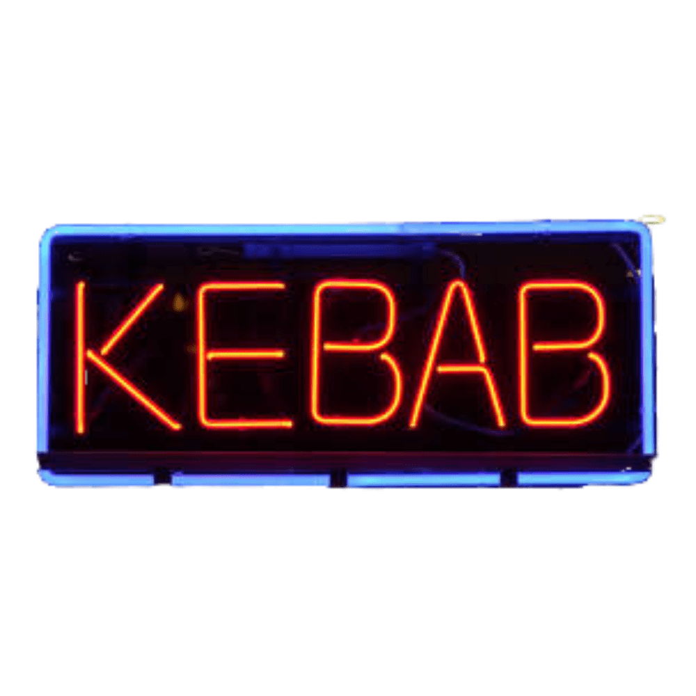 Electric Kebab Sign 20" x 10" - 1993