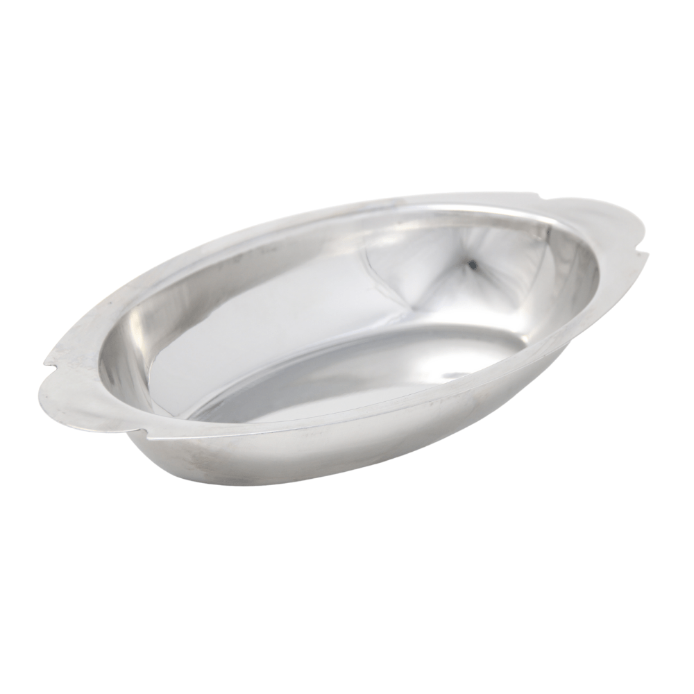 Oval Lasagna Casserole Dish Stainless 8" - OVLC-27 Oval Lasagna Casserole Dish Stainless 8" - OVLC-27