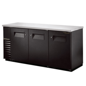 True TBB-4-HC 91" 3 Solid Door Back Bar Refrigerator