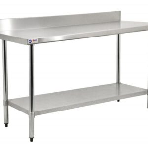 Omcan 30″ x 60″ Stainless Steel Work Table with 4″ Backsplash - 23804