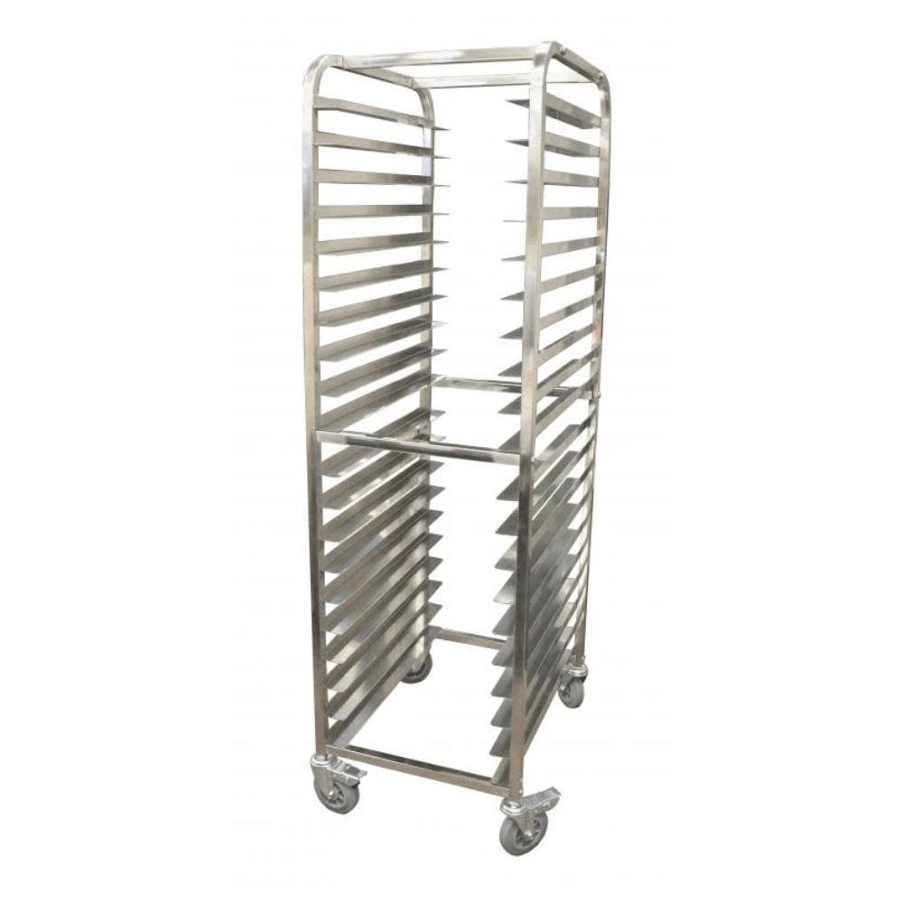 Omcan 18" x 26" Stainless Steel Pan Rack with Curved Top 20-Slide - 23857