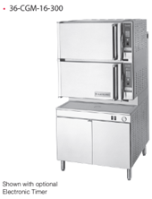 (Refurbished) CONVECTIONPRO XVI® #36-CGM-16-300 TWO LARGE COMPARTMENTS,PRESSURELESS, 300M BTU GAS FIRED STEAM GENERATOR, 36” WIDECABINET BASE DESIGN, WITH NICKELGUARD™