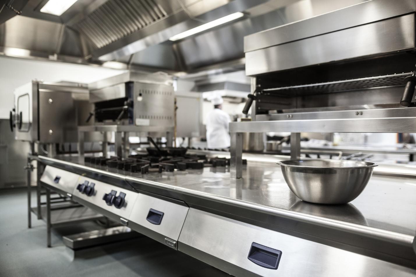 Photo of a commercial kitchen