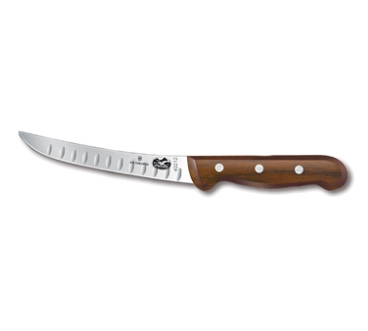 Victorinox 6'' Blade Curved Wide semi stiff Blade high carbon Steel Wood Handle - 5.6520 -15