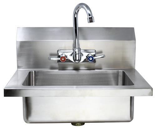 Omcan/Kason Wall-mount Hand Sink w/ Faucet - 44585 (18W x 14D x 15H)