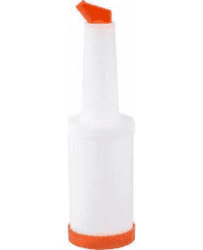 Winco 2 QT Juice Bar Bottle Orange Spout - PPB-2O