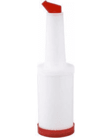 Winco 1 QT Juice Bar Bottle Red - PPB-1R