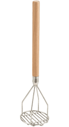 Winco Potato Masher 18" Stainless Steel Wooden Handle- PTM-24R Winco Potato Masher 18" Stainless Steel Wooden Handle- PTM-24R