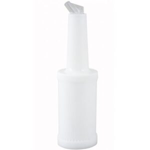 Winco 2 QT Juice Bar Bottle White Spout - PPB-2W