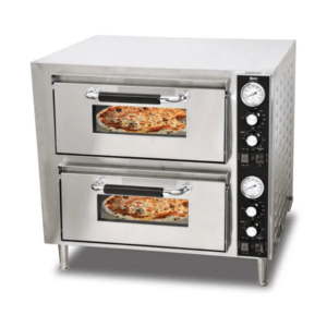 Omcan 27" Double Chamber Countertop Pizza Oven - 240V, 3.2 kW - 39580
