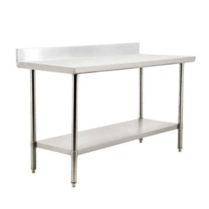 Omcan 24" x 24" All Stainless Steel Table With 4" Backsplash - 44335