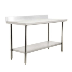 Omcan 30" x 60" All Stainless Steel Table With 4" Backsplash - 44346