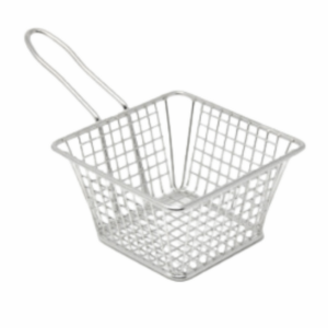 Winco Mini Fry basket Square 5” x 5” x 4” – FBM-554S