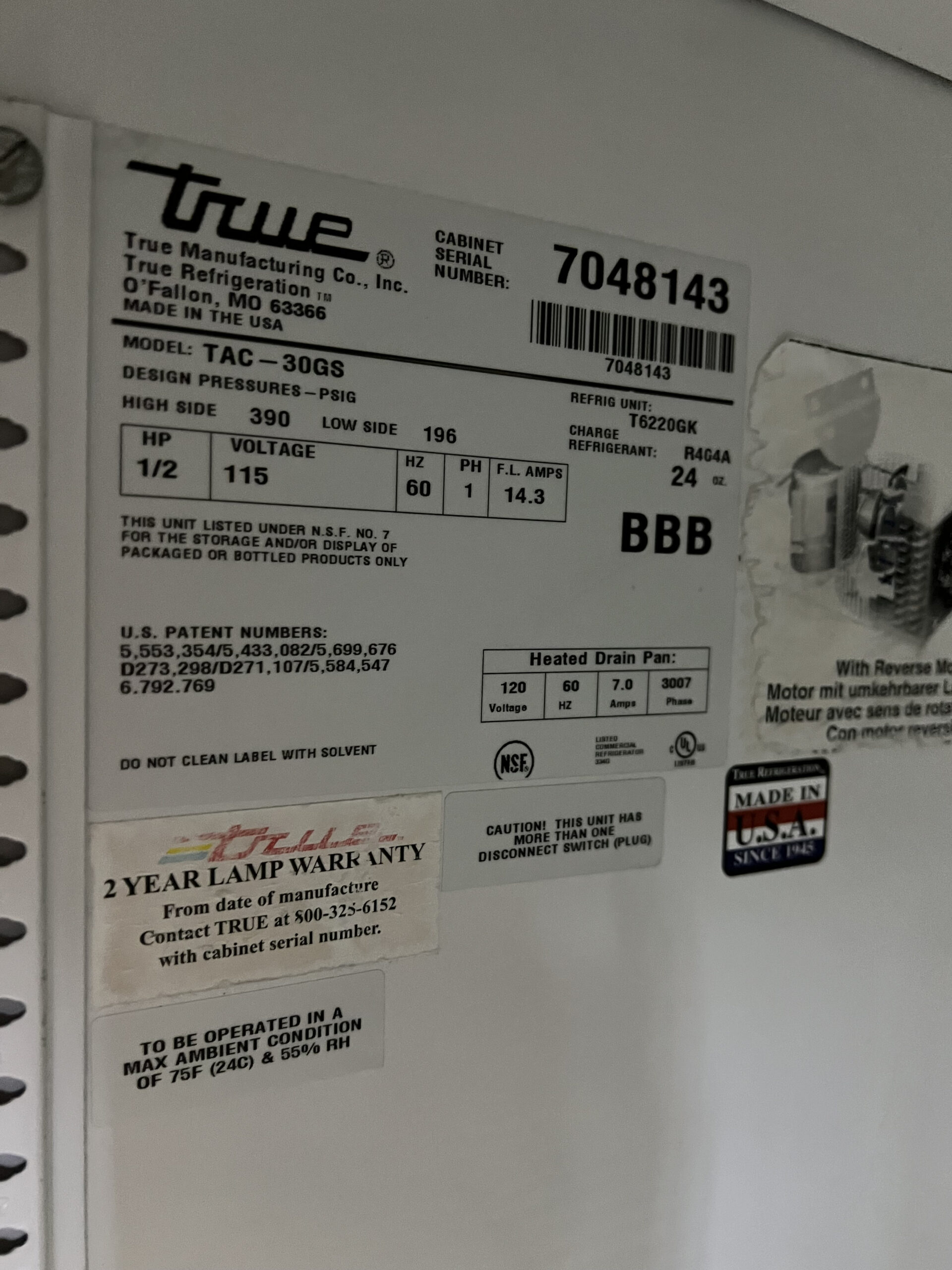 Used True TAC-30GS Open Air Merchandiser 30" REFURBISHED - SRBFC-05