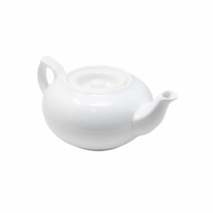 Stackable White Ceramic Teapot - 2993