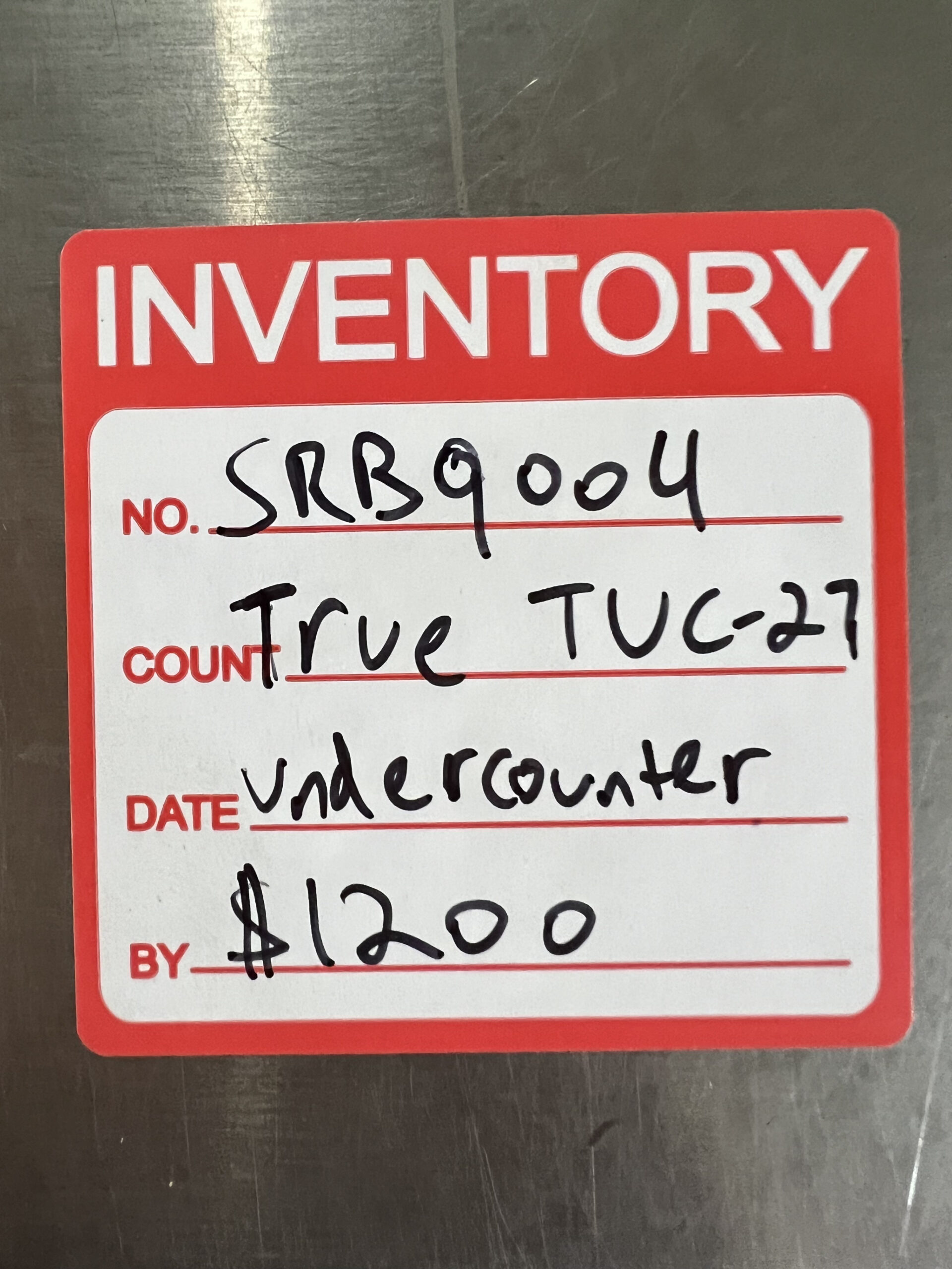 True TUC-27 Undercounter Refrigerator 27" REFURBISHED - SRB-9004