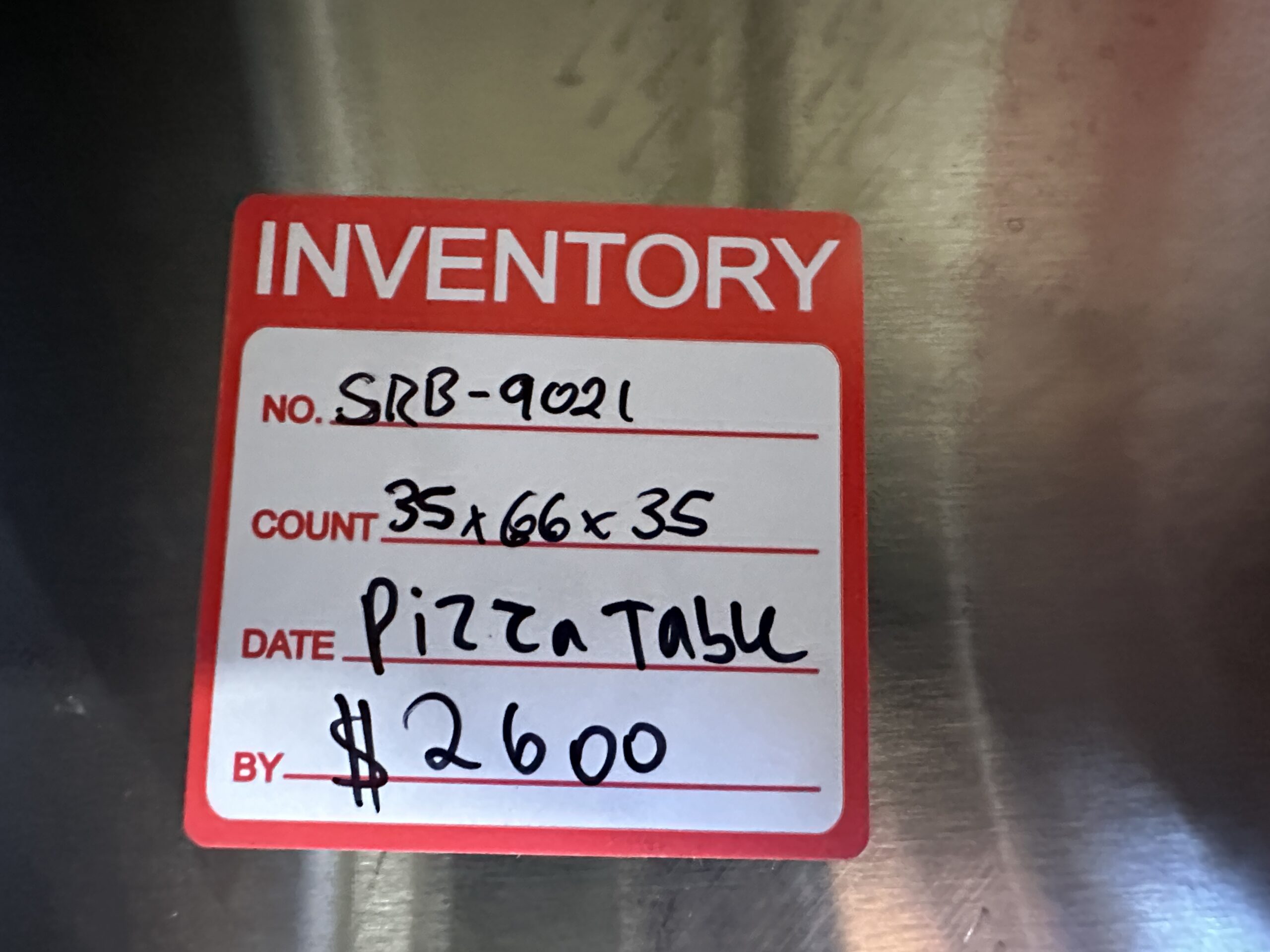 Pizza Table 66" x 35" REFURBISHED - SRB-9021 Pizza Table 66" x 35" REFURBISHED - SRB-9021