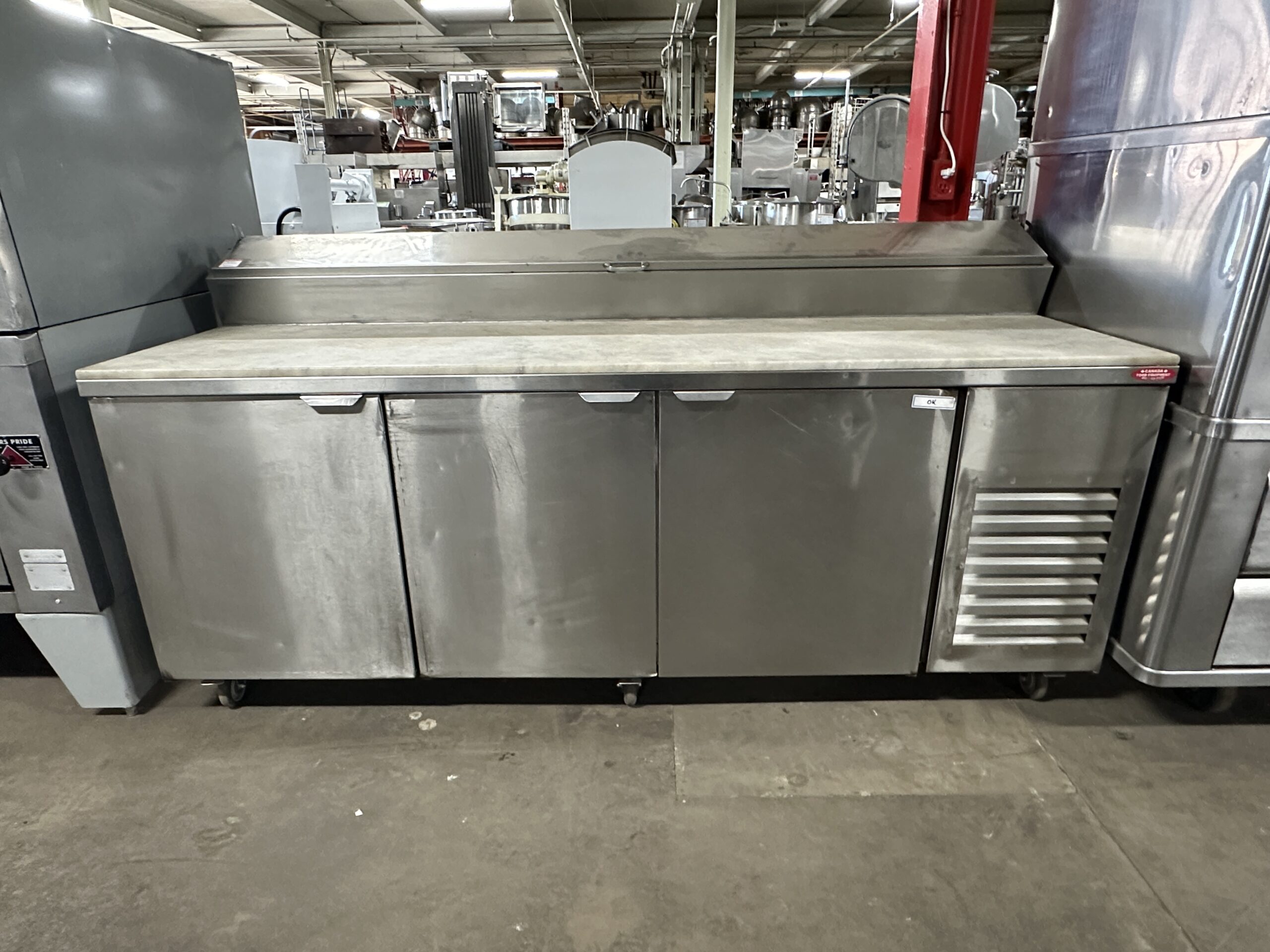 Pizza Prep Table 86" x 34" REFURBISHED - SRB-9016 Pizza Prep Table 86" x 34" REFURBISHED - SRB-9016