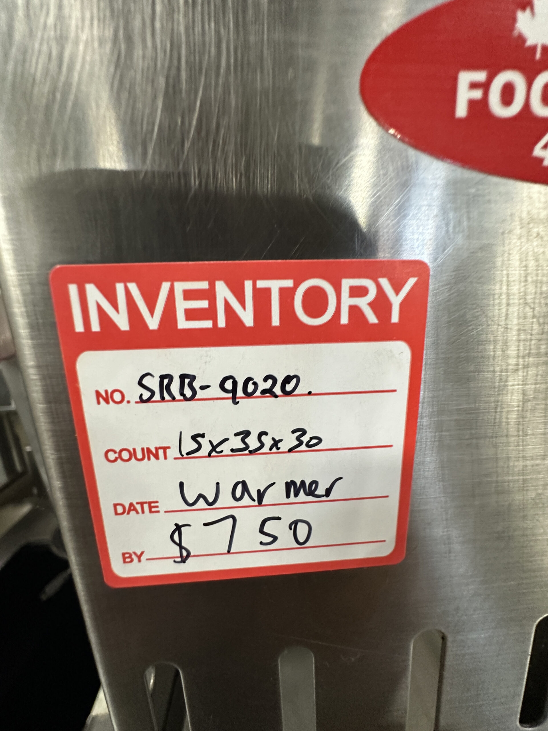 15" x 35" Warmer REFURBISHED - SRB-9020 15" x 35" Warmer REFURBISHED - SRB-9020