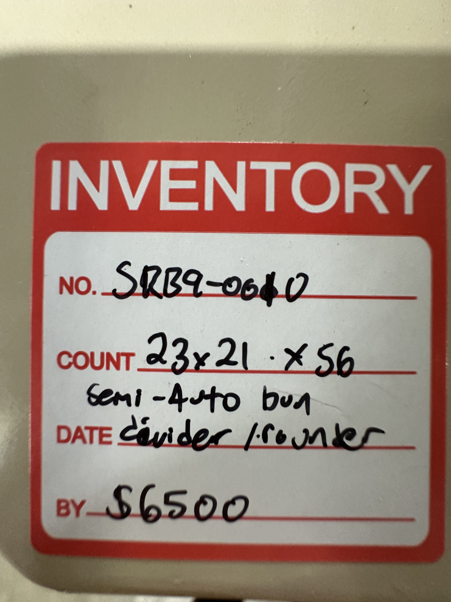 23" Semi - Auto Bun Divider / Rounder REFURBISHED - SRB9-0010