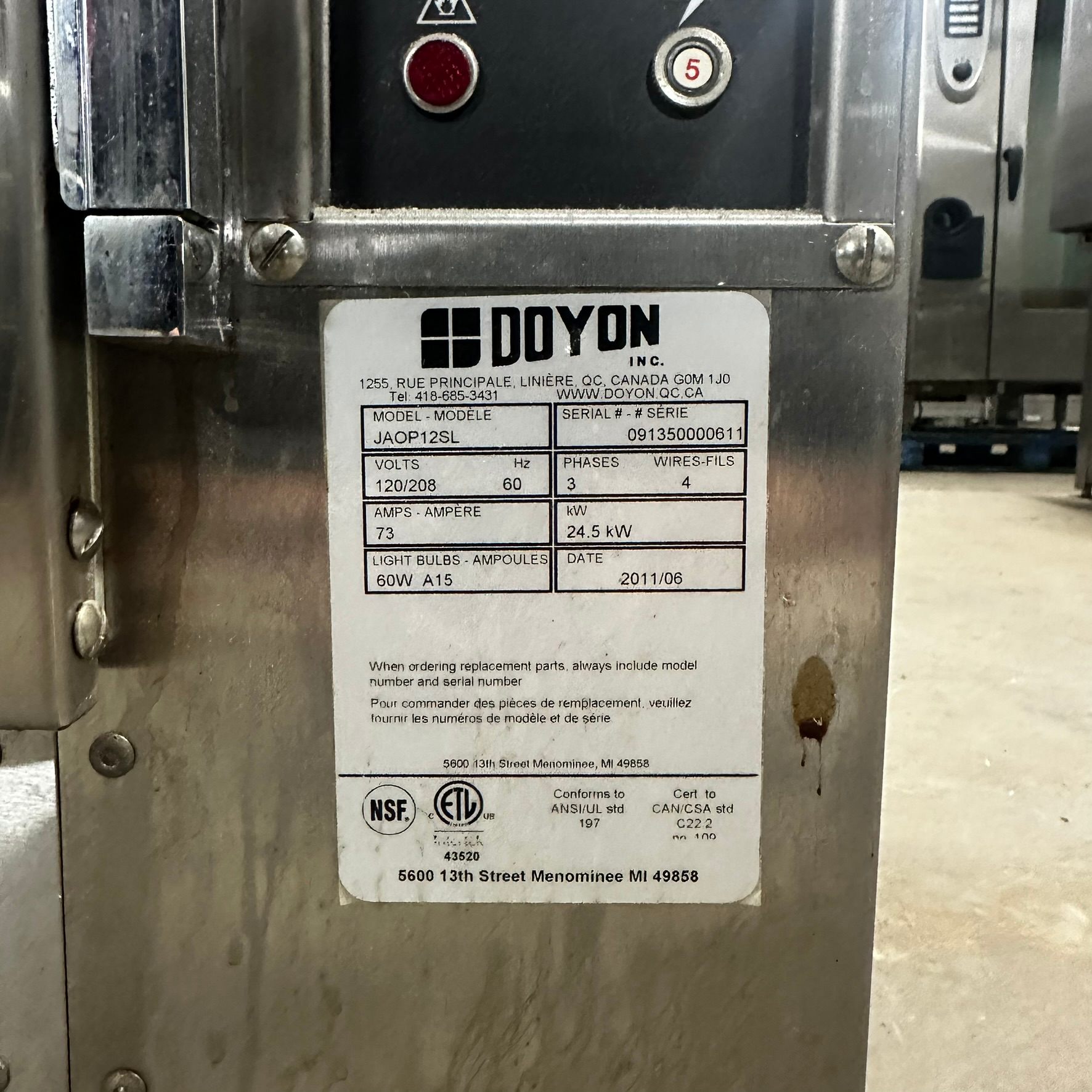 Doyon JAOP14 Oven/Proofer Combo Rebuilt Gas REFURBISHED - SRB-1102
