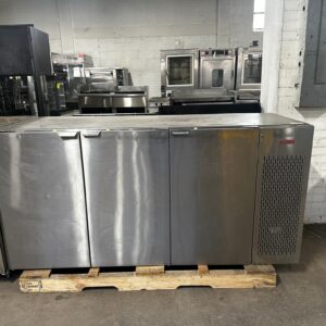 REFRIGERATED BACK BAR 72”. Beer fridge with compressor BB72SC REFURBISHED - SRB-0804
