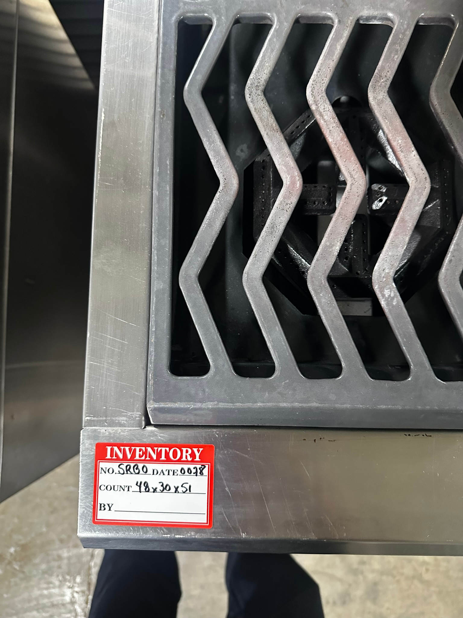 Commercial propane range 48" 4 Burners, 12" Griddle, 12' Grill, 2 Ovens REFURBISHED - SRBO-0078