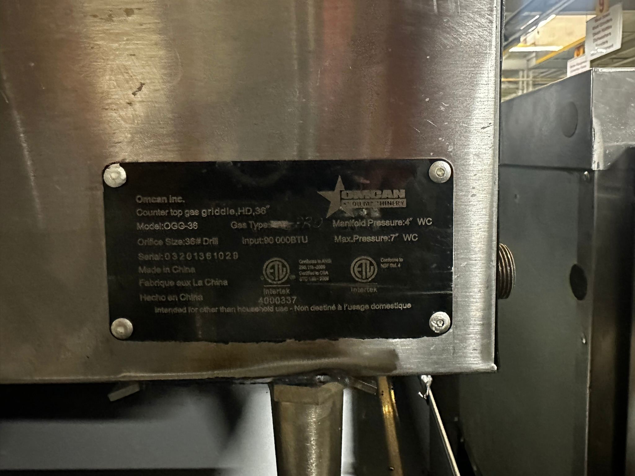 Omcan - 36″ Countertop Gas Griddle 3 Burners with Thermostatic Control REFURBISHED - SRBO-0080 Omcan - 36″ Countertop Gas Griddle 3 Burners with Thermostatic Control REFURBISHED - SRBO-0080