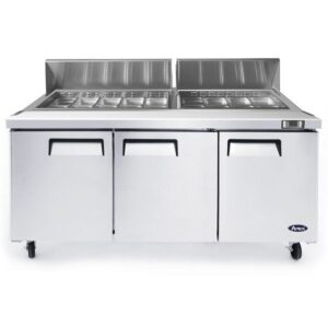 Atosa  72″ Refrigerated Standard Top Sandwich Prep Table - MSF8304GR