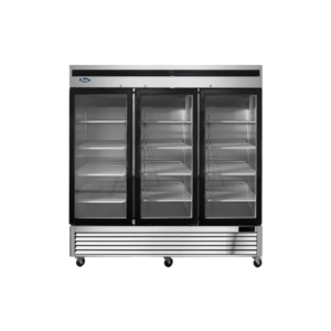 Atosa MCF8704GR 81.87" 3-Door Swing Glass Merchandising Freezer - 67.9 Cu.Ft