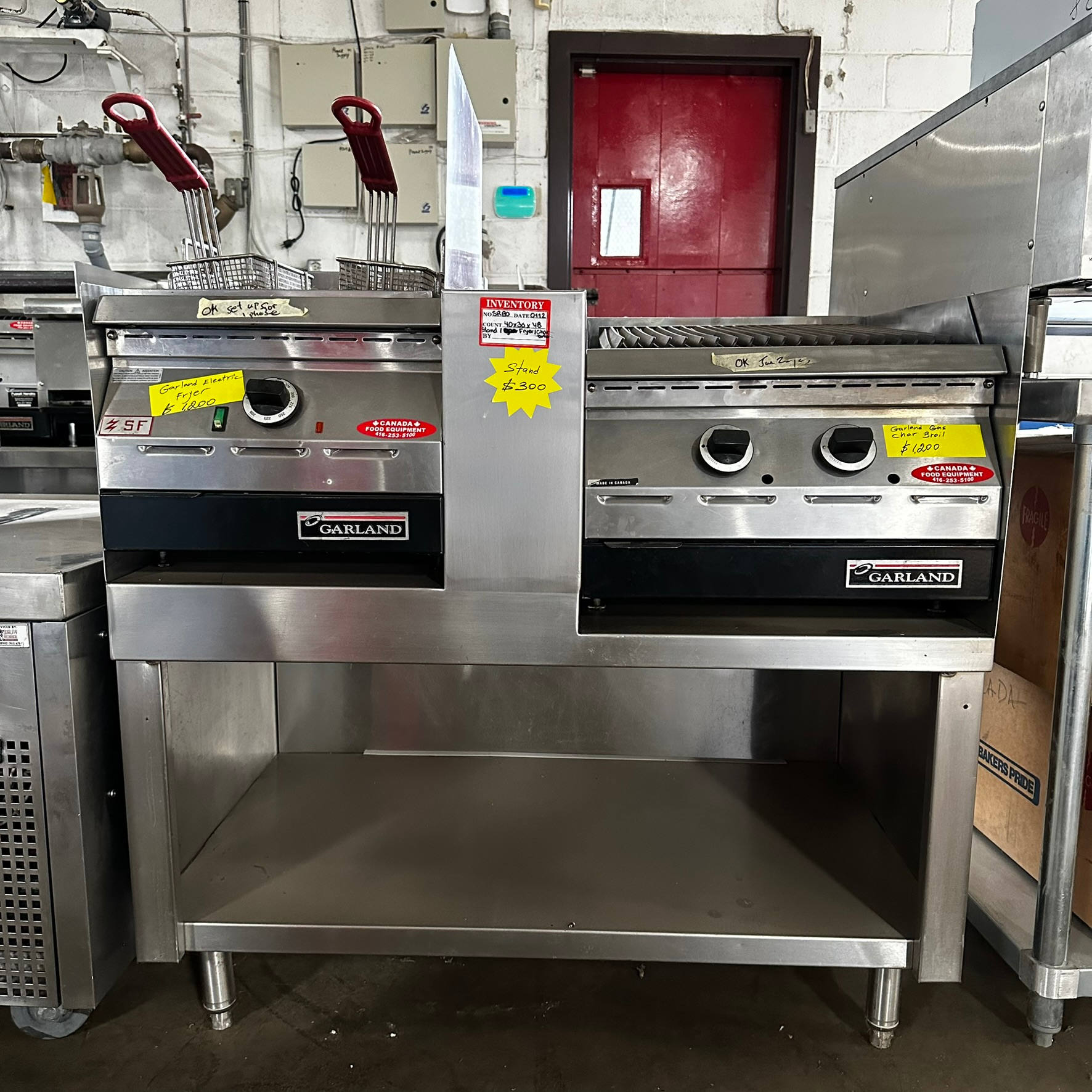 Garlando Fryer (ED-15SF) / Charboiler (GD-18RD) / Stand REFURBISHED - SRBO-0112