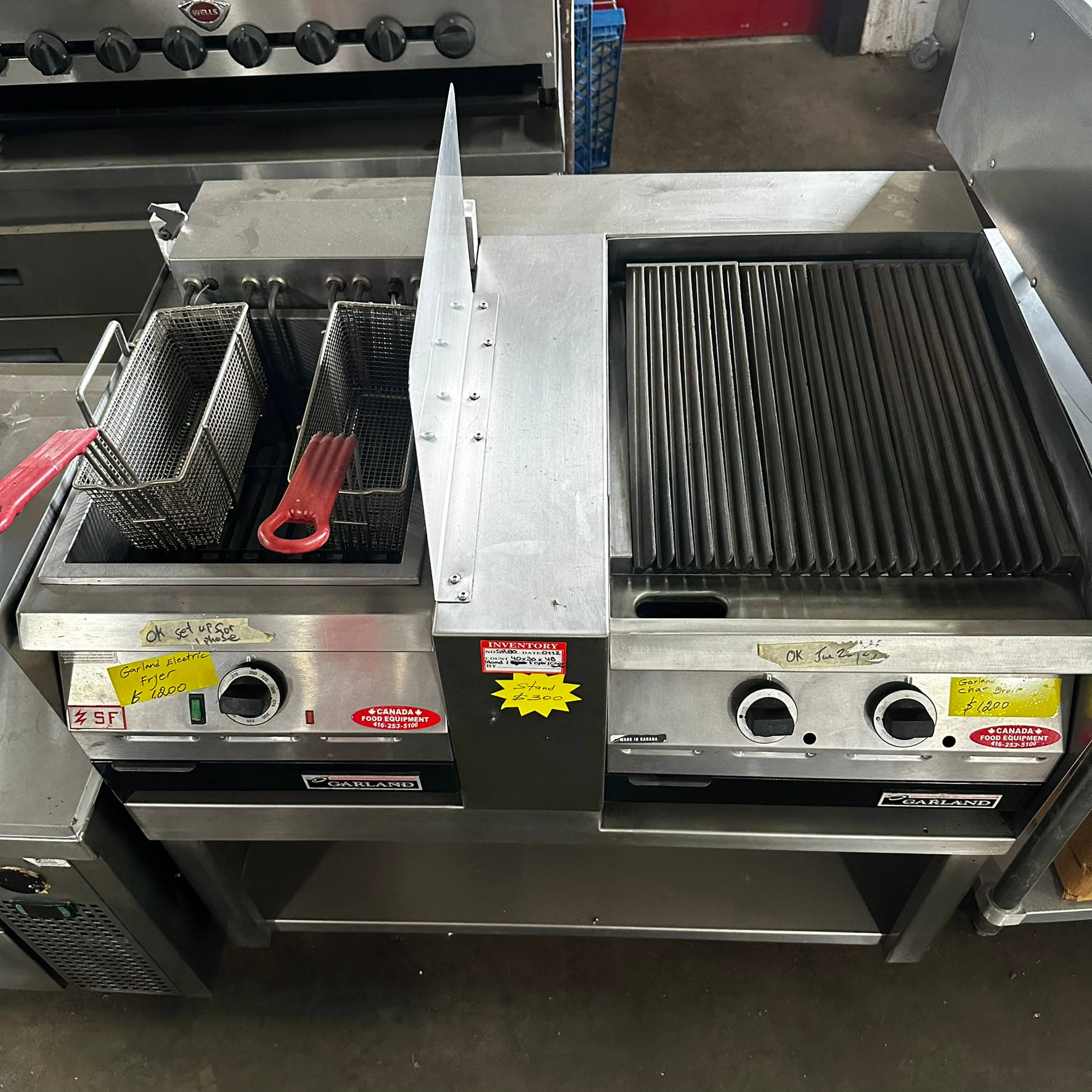 Garlando Fryer (ED-15SF) / Charboiler (GD-18RD) / Stand REFURBISHED - SRBO-0112
