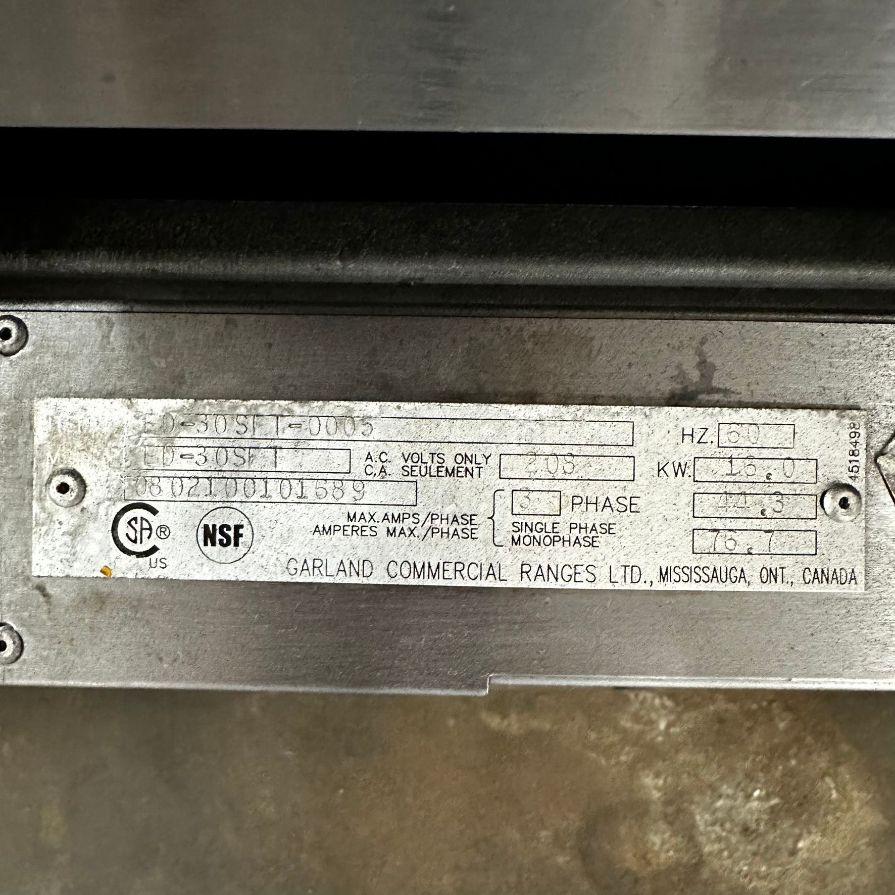 (USED) Garland ED-30SFT_208/60/1 30 Inch Electric Deep Fryer Countertop Twin Pots REFURBISHED - SRBO-0113