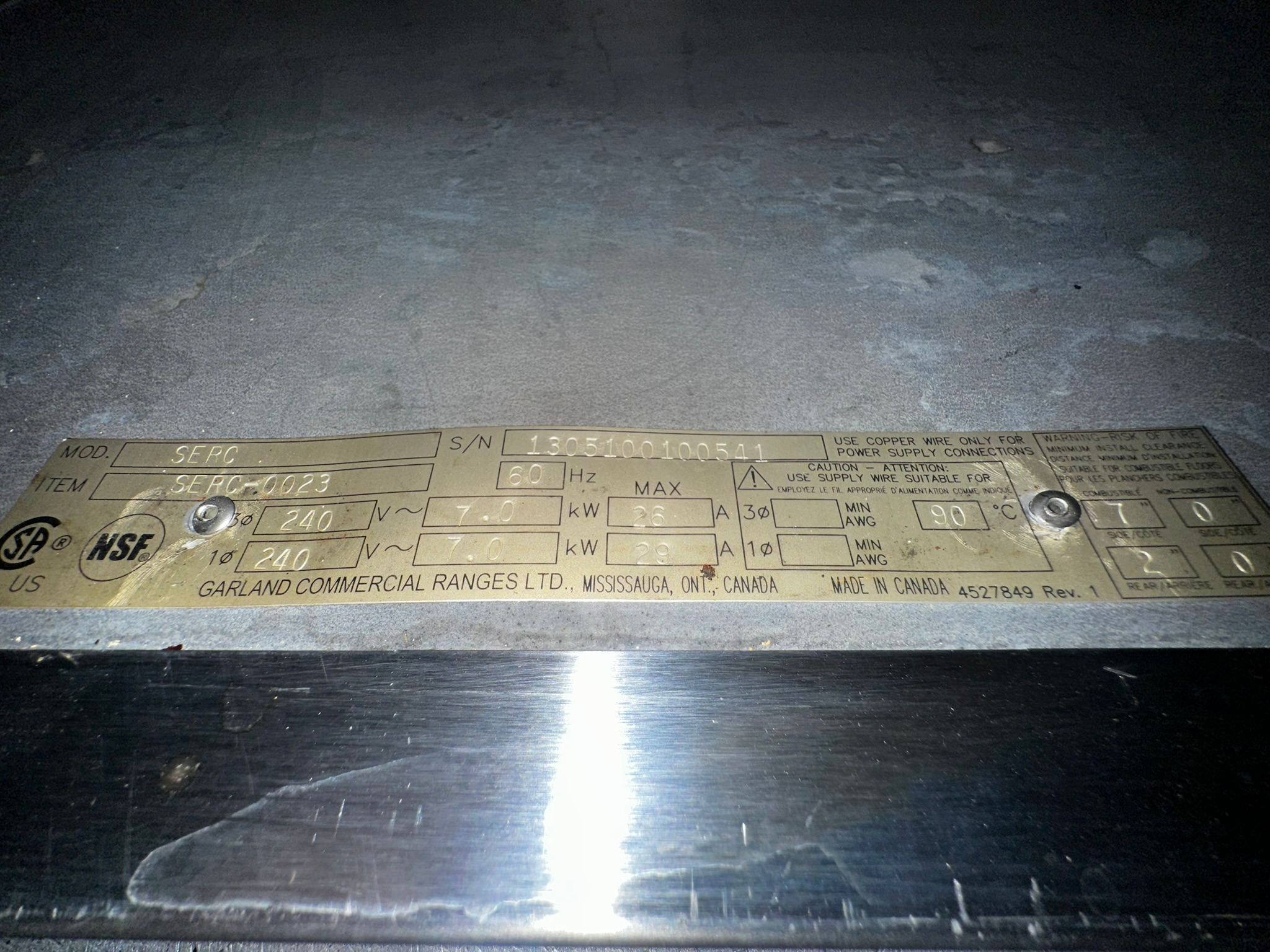 Garland SERC 34" Countertop Salamander Broiler - 240V, 1 Phase, 7 kW REFURBISHED – SRBO-0117 Garland SERC 34" Countertop Salamander Broiler - 240V, 1 Phase, 7 kW REFURBISHED – SRBO-0117