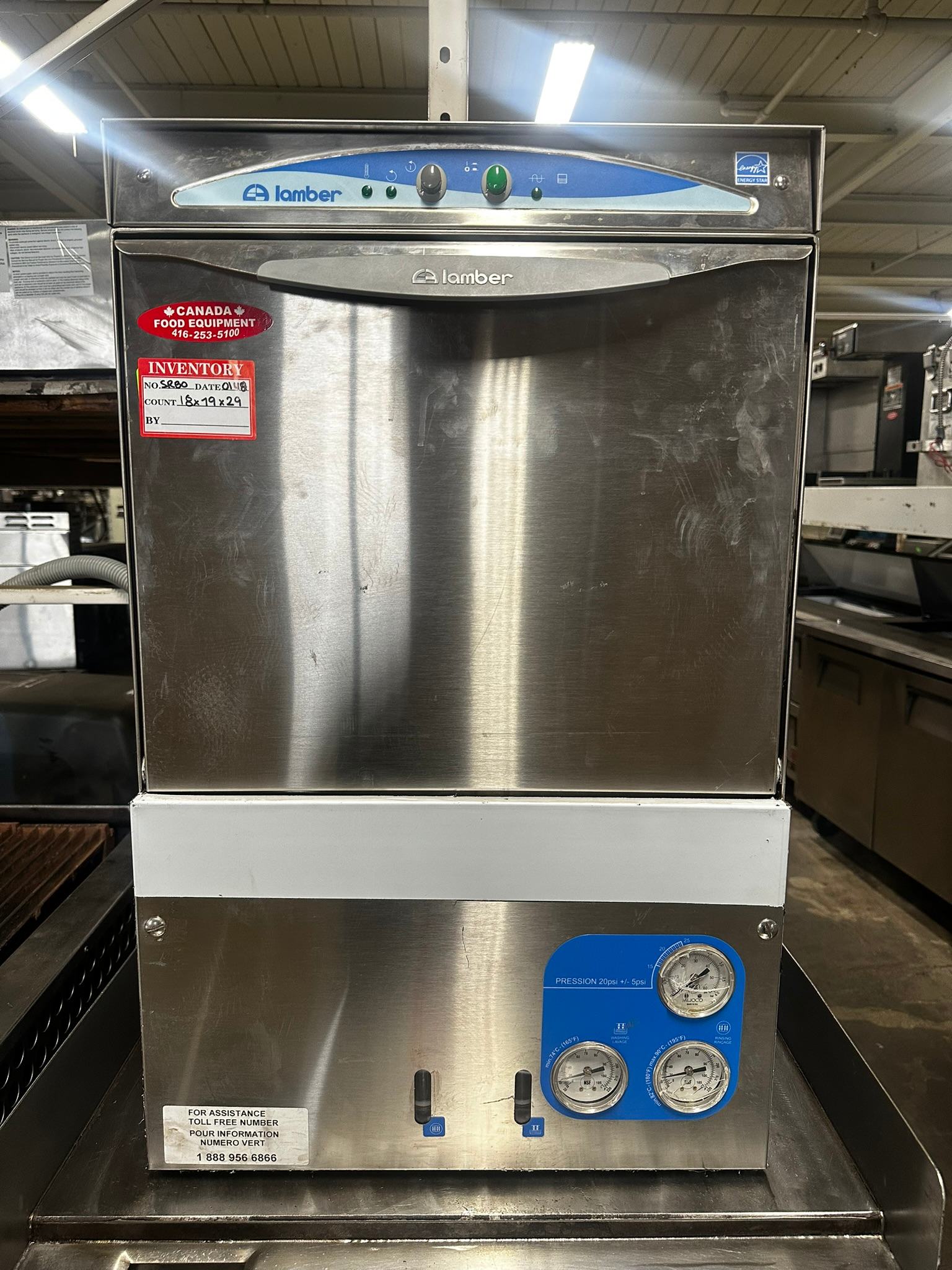Lamber - 220 V Economy Single Wall High-Temperature Glasswasher - DSP3 REFURBISHED - SRBO-0148 Lamber - 220 V Economy Single Wall High-Temperature Glasswasher - DSP3 REFURBISHED - SRBO-0148