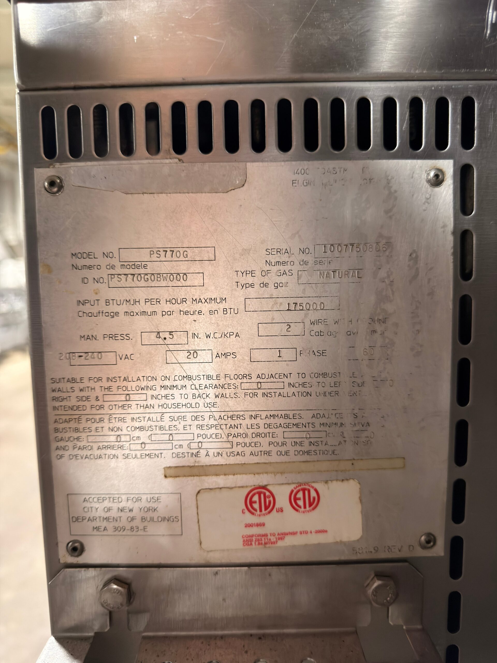 Middleby Marshall PS570G Single Gas Conveyor Pizza Oven REFURBISHED - SRB-0929 *PRICE PER DECK* Middleby Marshall PS570G Single Gas Conveyor Pizza Oven REFURBISHED - SRB-0929 *PRICE PER DECK*