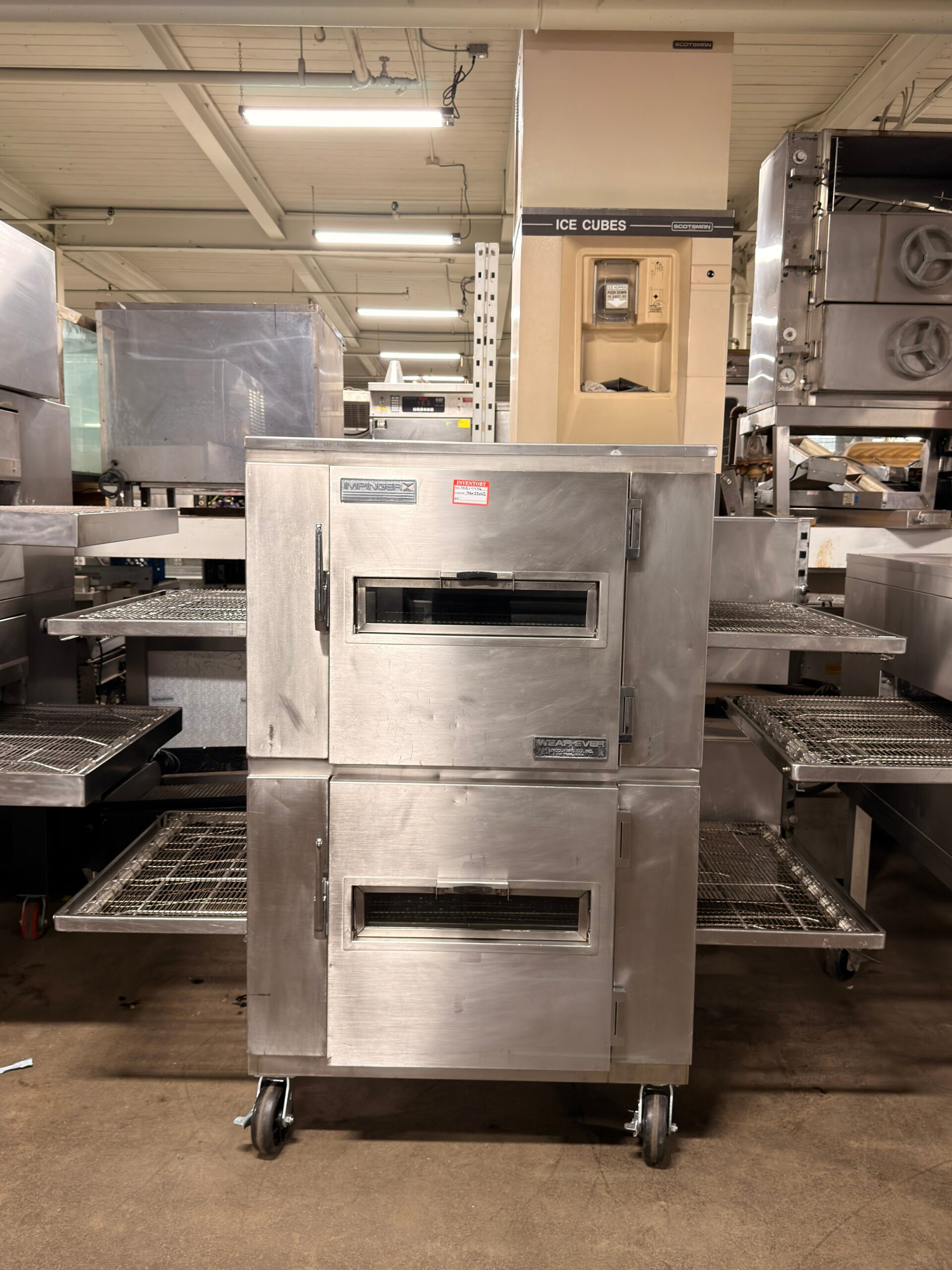 LINCOLN Impinger Natural Gas Double Stack Conveyor Pizza Oven REFURBISHED - SRB-0936