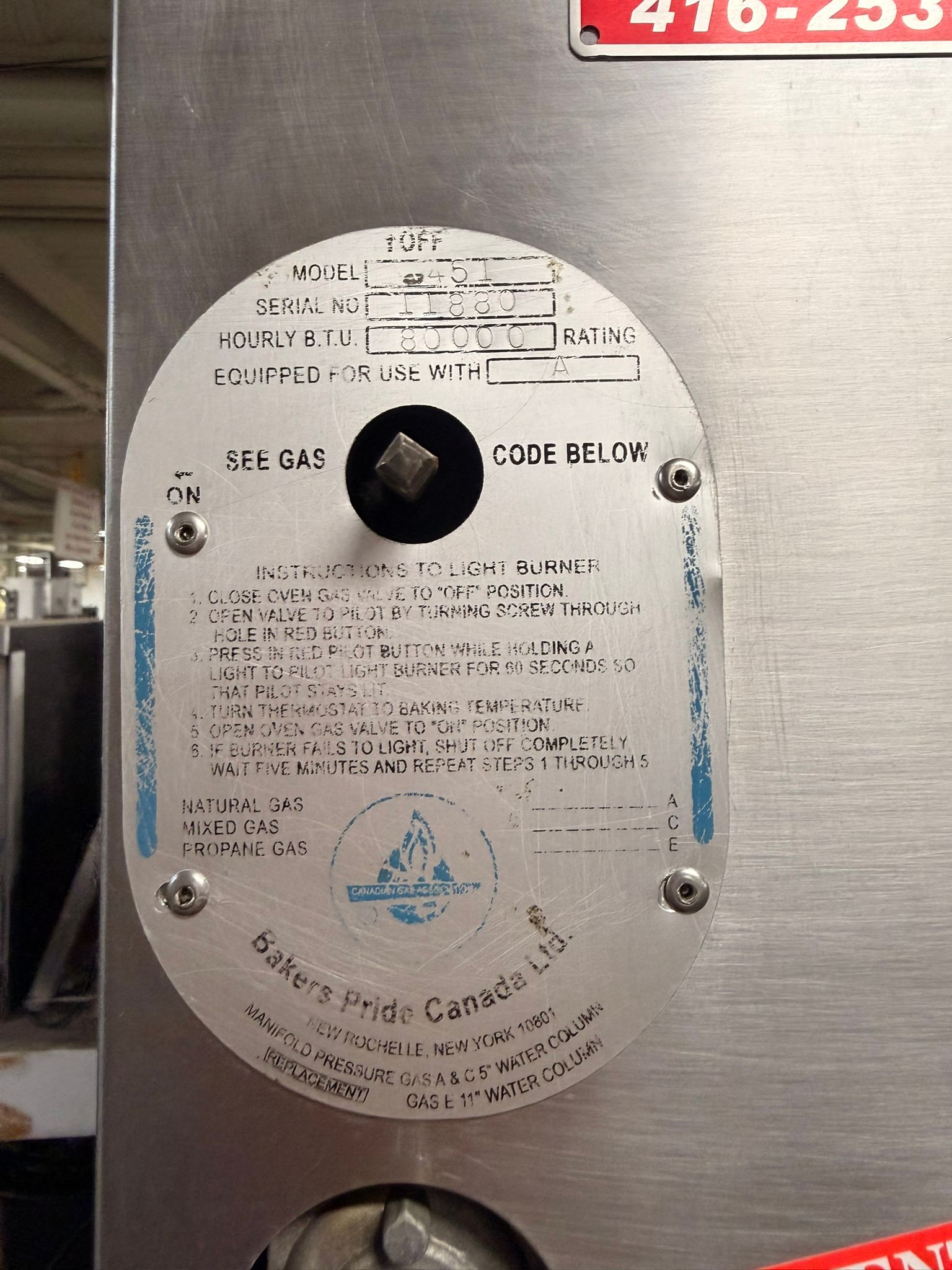 Bakers Pride 66" Pizza Oven 4151 REFURBISHED - SRB-0938