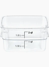 Cambro Food Storage Container Clear Bin 2 QT - 2SFSPROCW135 Cambro Food Storage Container Clear Bin 2 QT - 2SFSPROCW135