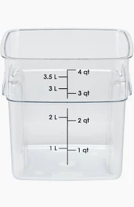 Cambro Food Storage Container Clear Bin 4 QT  - 4SFSPROCW135