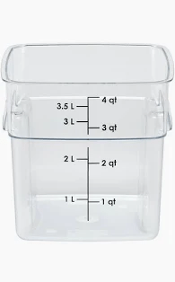 Cambro Food Storage Container Clear Bin 4 QT - 4SFSPROCW135 Cambro Food Storage Container Clear Bin 4 QT - 4SFSPROCW135