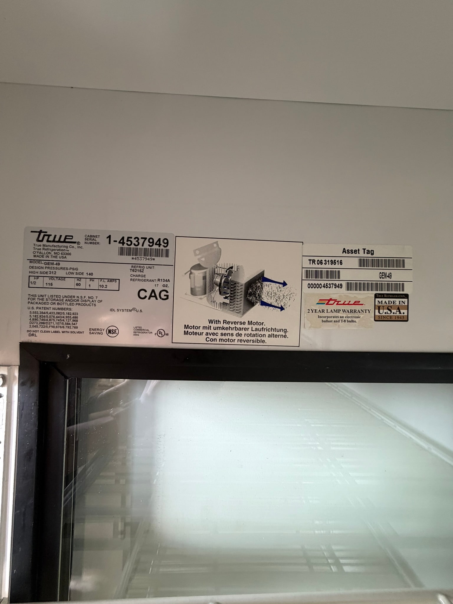 True Glass End Merchandiser - GEM-49 REFURBISHED - SRBAC-12