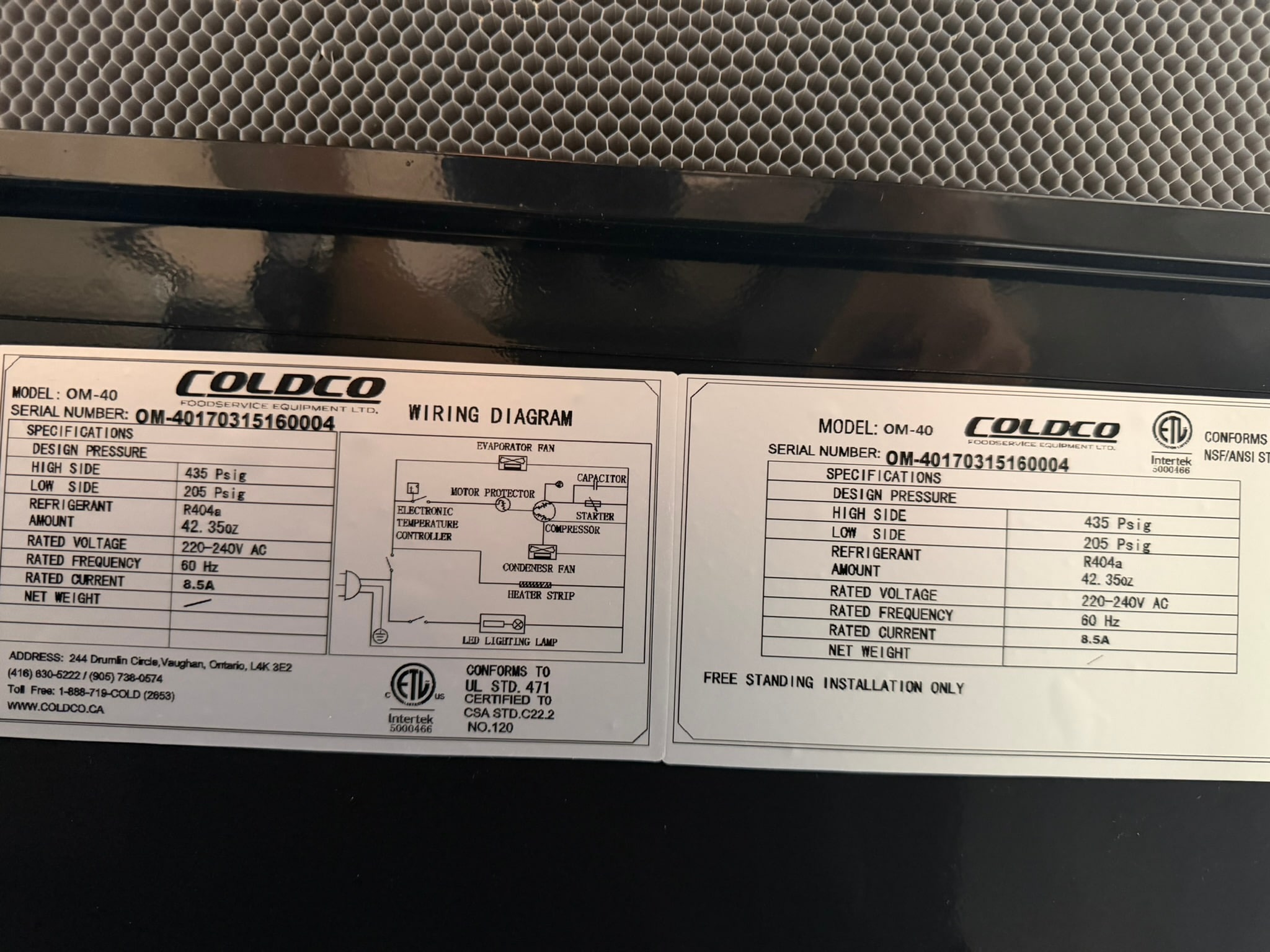 Open Display Merchandiser Refrigerator OM-40 REFURBISHED - SRBAC-27