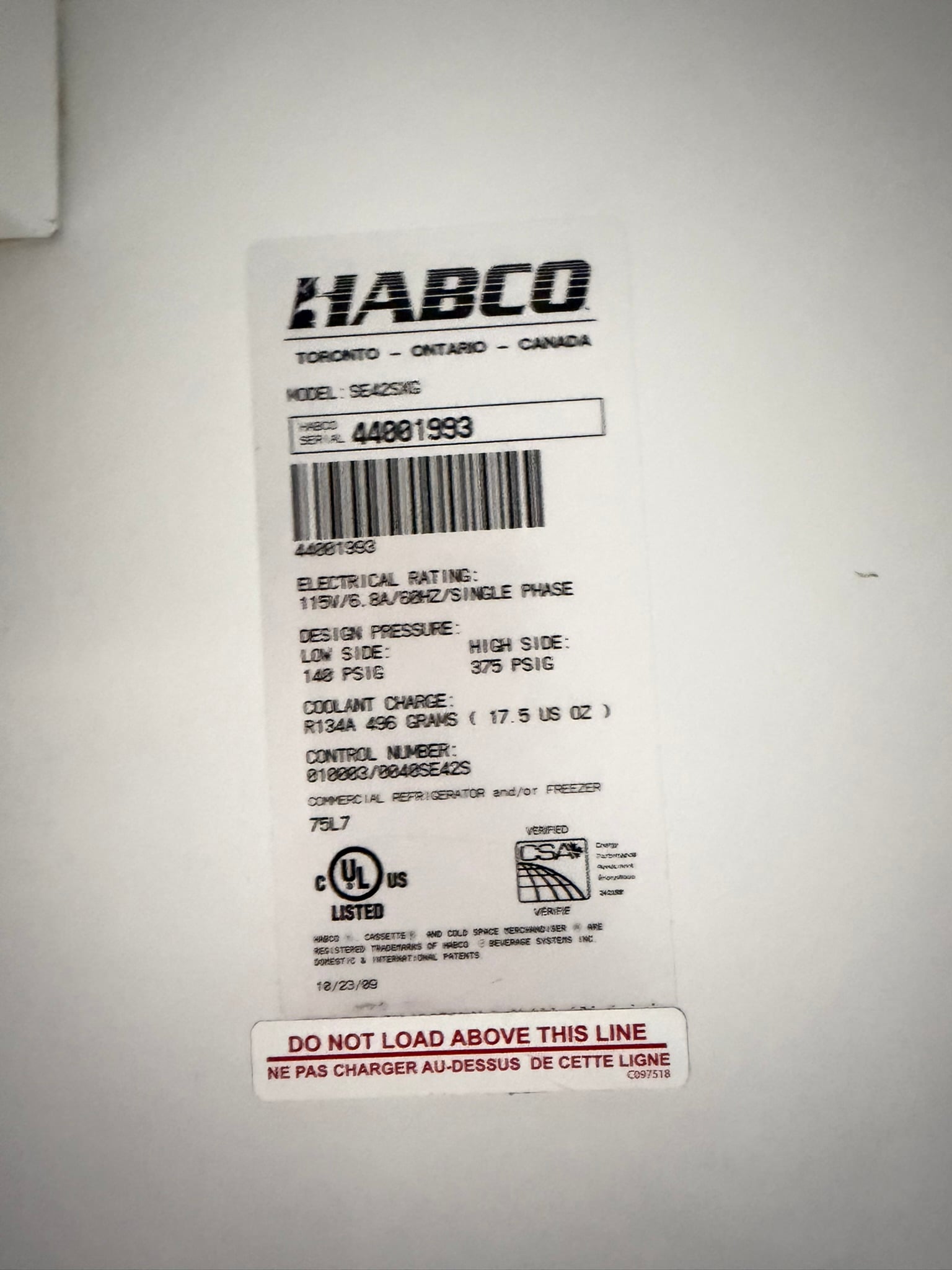 Habco 2 Door Cooler 48″ ES42  REFURBISHED – SRBAC-48