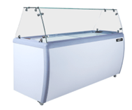 Omcan 48648 (FR-CN-0560-S) Ice Cream Dipping/Display Case 71"W Displays (12) And Stores (10) 3Gallon Tubs Of Ice Cream