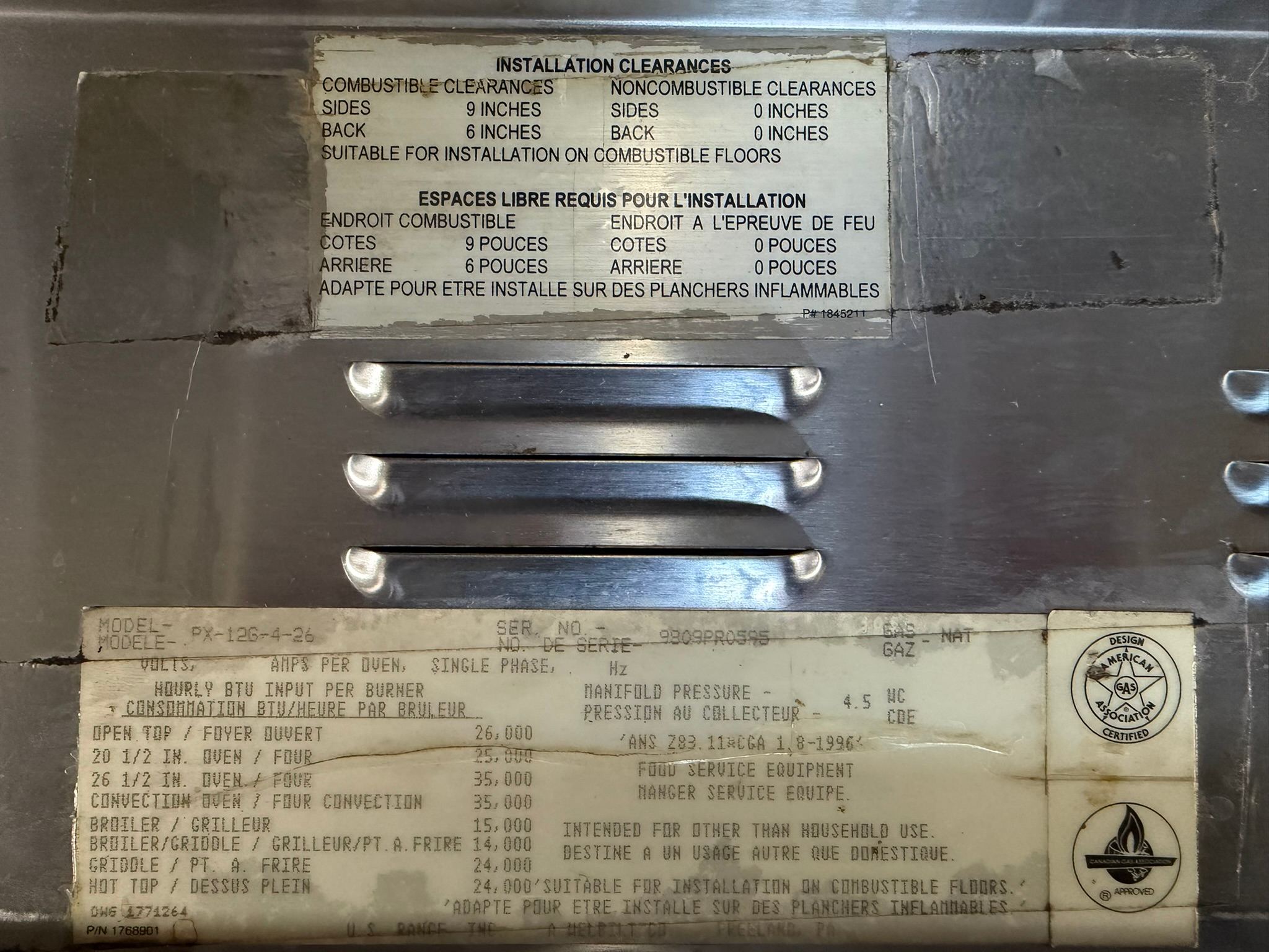 36″ Nat. Gas 6 Burner PX-12G-4-26 REFURBISHED – SRBO-0167