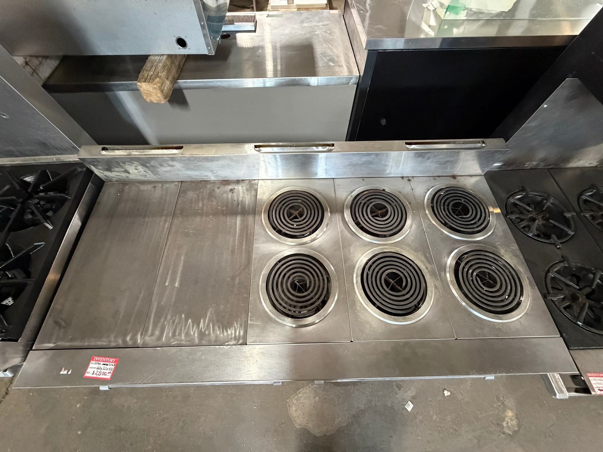 Vulcan 60" Electric Range with 6 French Plates, 24" Griddle, 2 Standard Oven REFURBISHED – SRBO-0168