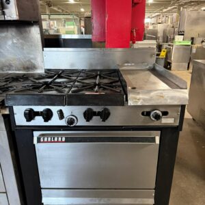 Garland 36″ – 4-Burner Gas - 12" Griddle Range w/ Standard Oven  REFURBISHED – SRBO-0169