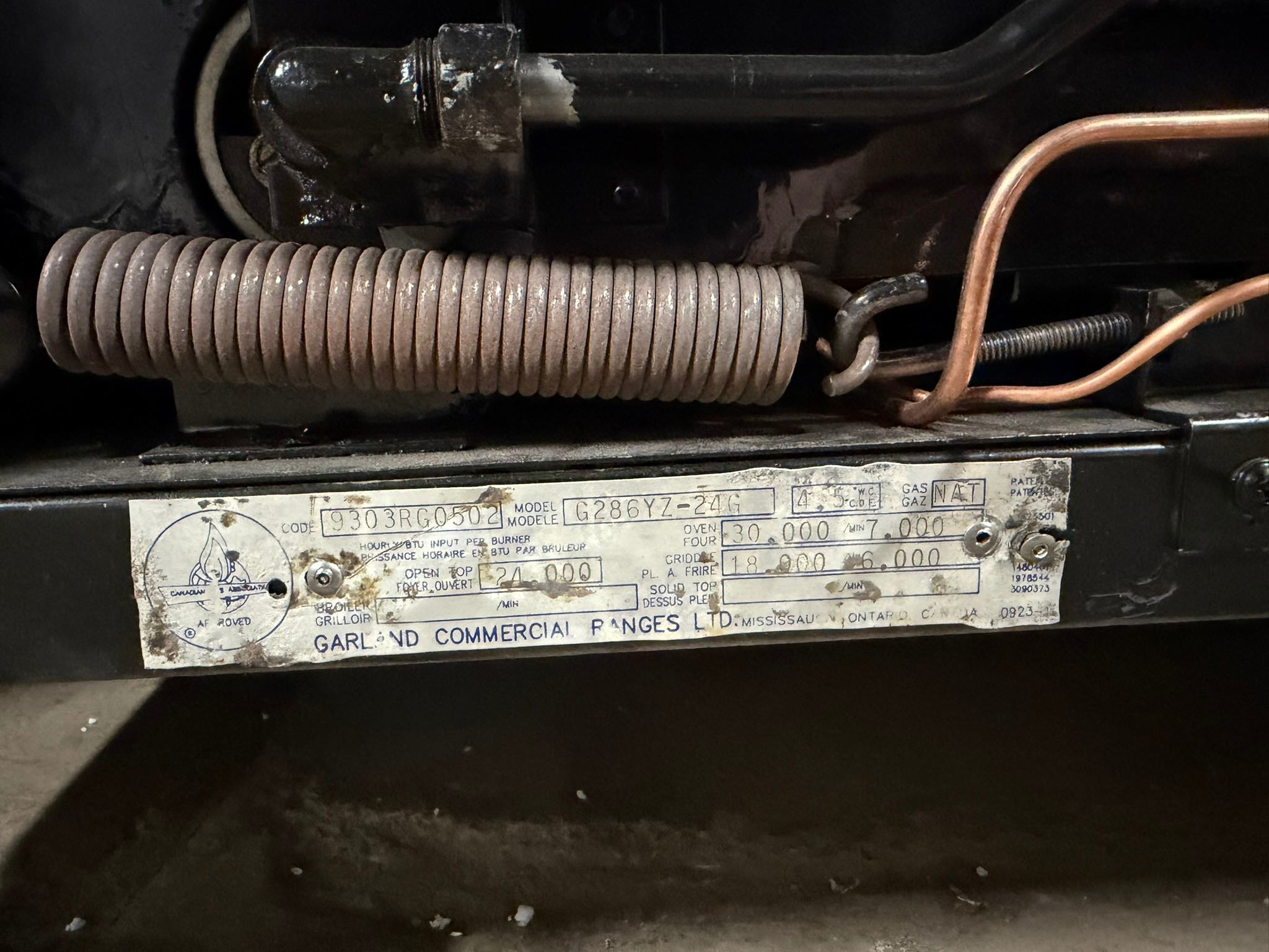 Garland 36" - 24" Griddle and 2 burner G286YZ-24G REFURBISHED – SRBO-0172