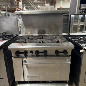 American Range 6 Burner Stove NAT GAS  REFURBISHED – SRBO-01673